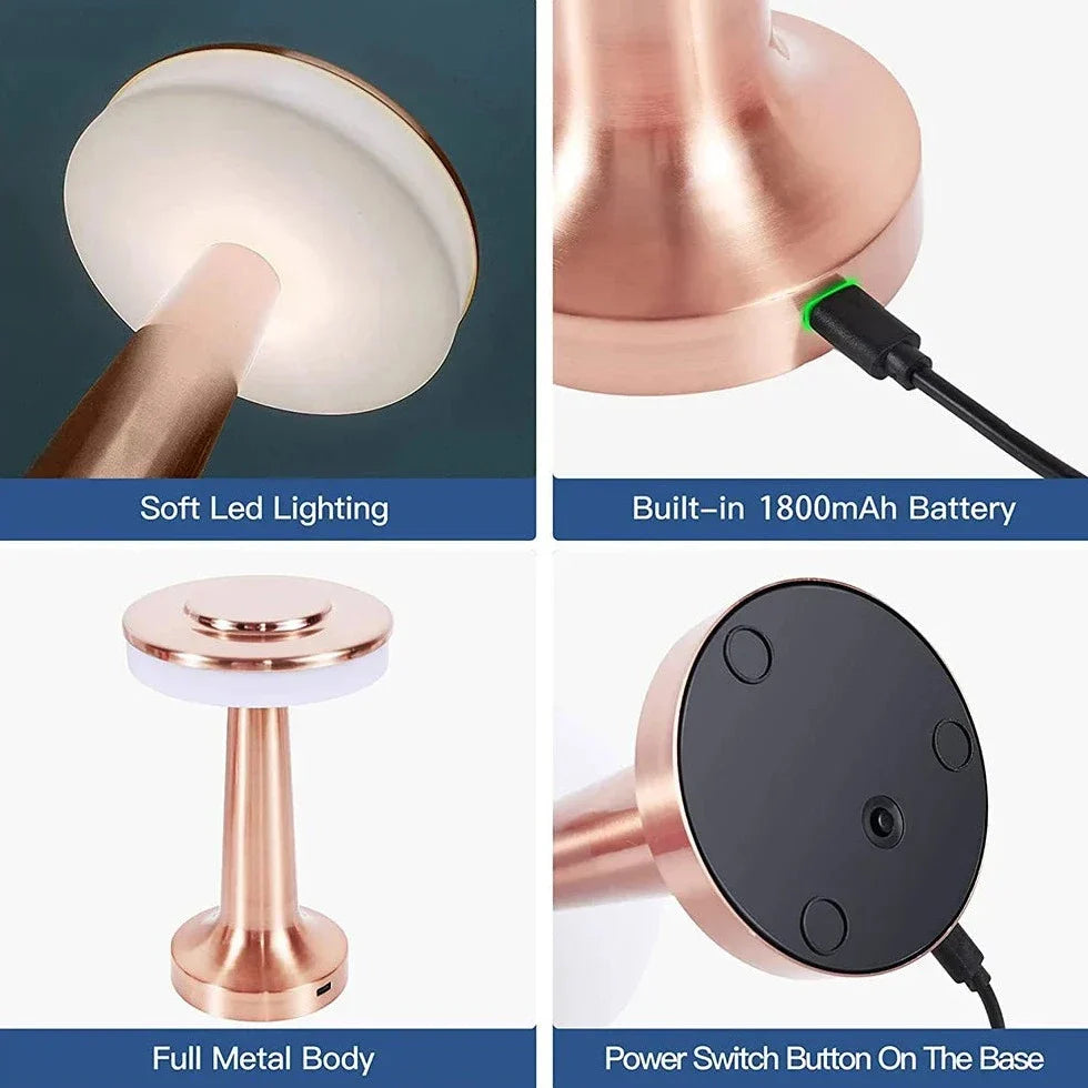 Table Lamp USB Rechargeable Dimmable Touch Control