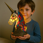 Table Lamp Unicorn Figurine Handmade Warm Glow