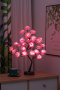 Table Lamp Warm White 24 Flowers USB & Battery