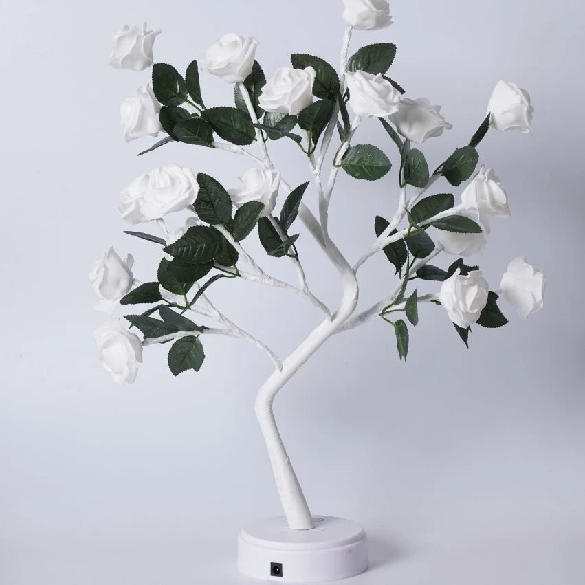 Table Lamp Warm White 24 Flowers USB & Battery