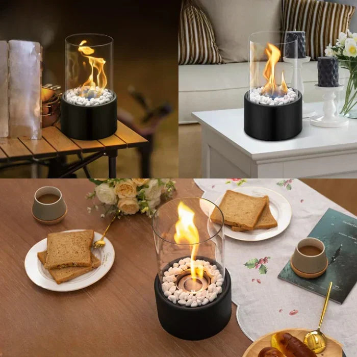 Table Lamp Wireless Rechargeable Flame Effect