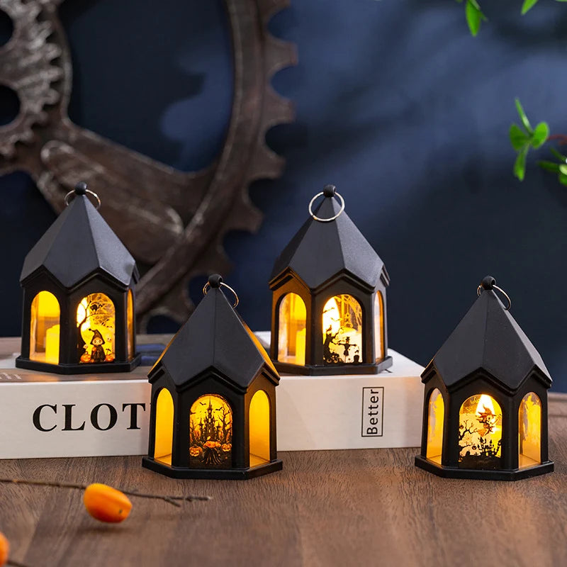 Table Lamp Witch House Design Warm Ambient Light