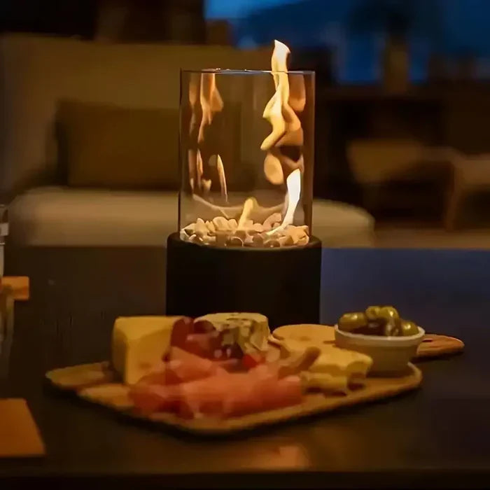 Table Lantern Flickering LED Plug-and-Play Borosilicate Glass