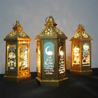 Table Lantern Wrought Iron Warm Glow Traditional Motif