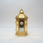 Table Lantern Wrought Iron Warm Glow Traditional Motif