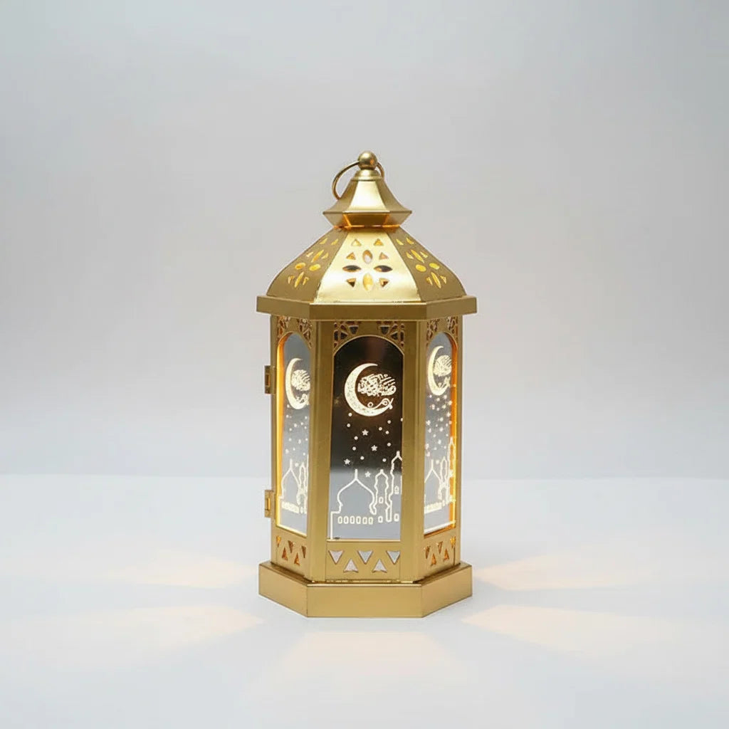 Table Lantern Wrought Iron Warm Glow Traditional Motif