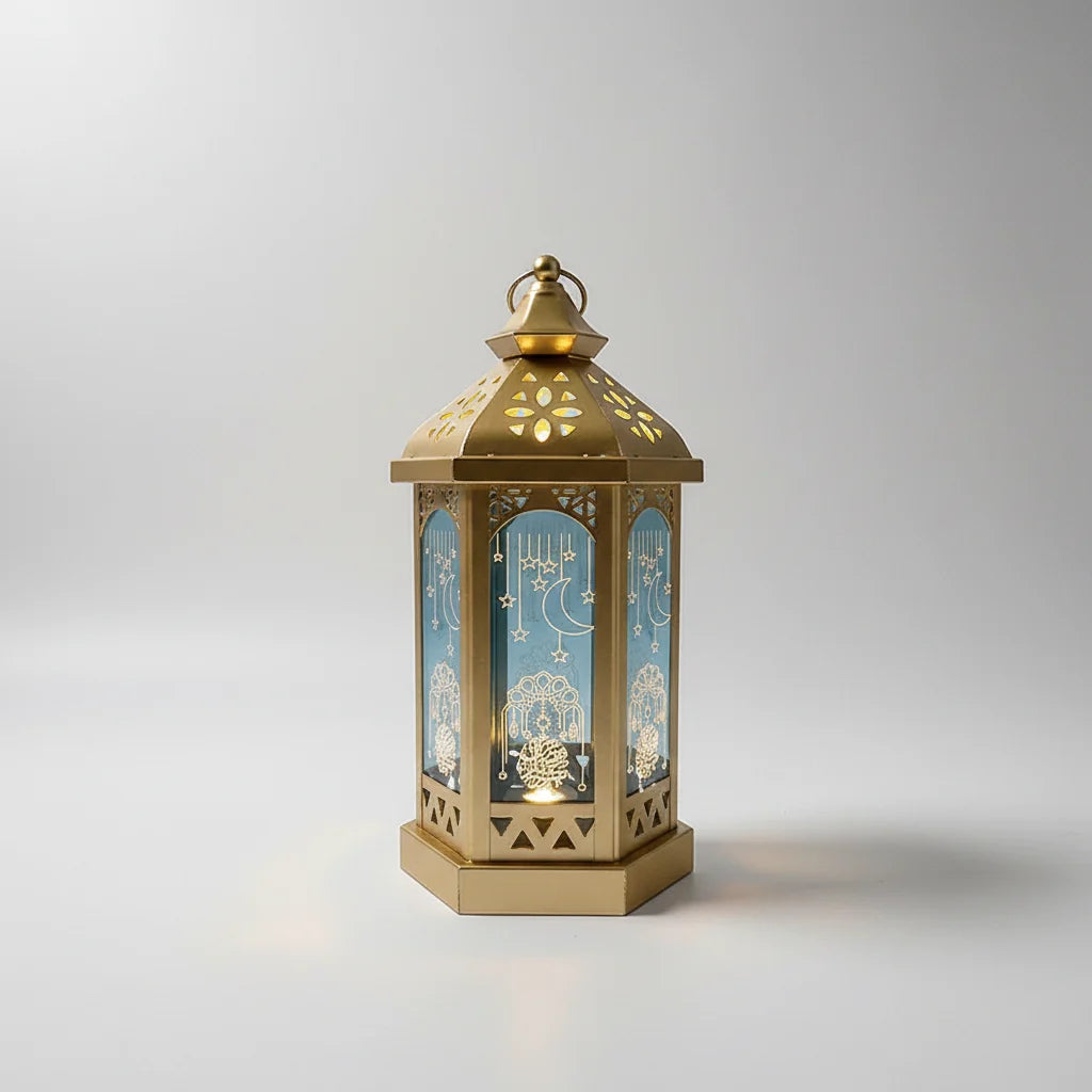 Table Lantern Wrought Iron Warm Glow Traditional Motif