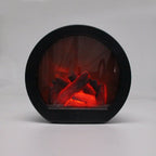 Table Light Warm Flame Effect Battery & USB