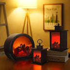 Table Light Warm Flame Effect Battery & USB
