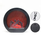Table Light Warm Flame Effect Battery & USB