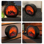 Table Light Warm Flame Effect Battery & USB