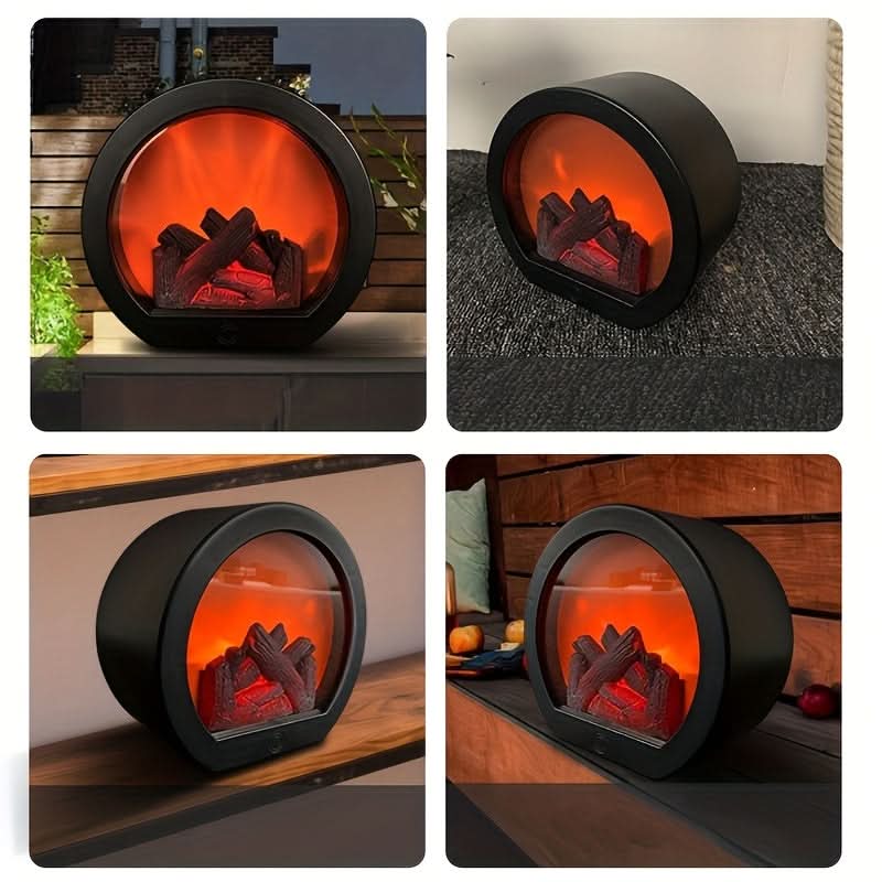 Table Light Warm Flame Effect Battery & USB