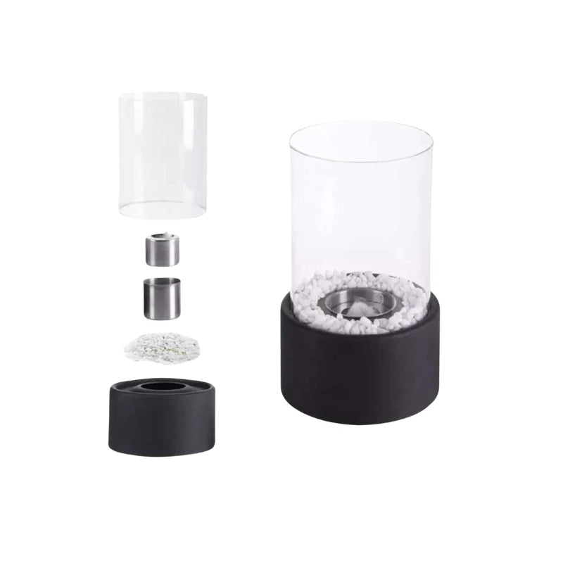Table Oil Lamp Natural Flame Heat-Resistant Glass