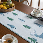 Table Runner Christmas Tree Motif Tassel Trim