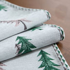 Table Runner Christmas Tree Motif Tassel Trim