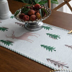 Table Runner Christmas Tree Motif Tassel Trim