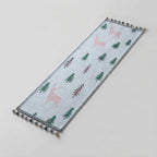 Table Runner Christmas Tree Motif Tassel Trim