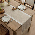 Table Runner Zigzag Woven Delicate Fringes