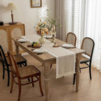 Table Runner Zigzag Woven Microfiber Blend & Heat-Resistant