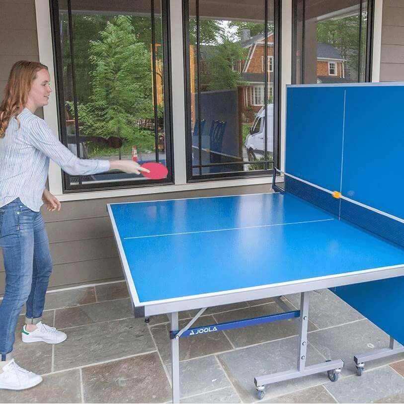 Table Tennis Table Outdoor Two-Piece Folding Weather-Resistant Regulation 9ft