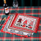 Tablecloth Christmas Santa Pattern Durable & Machine Washable