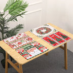 Tablecloth Christmas Tree Motif Machine-Washable & Quick-Drying