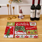 Tablecloth Christmas Tree Motif Machine-Washable & Quick-Drying