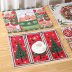 Tablecloth Christmas Tree Motif Machine-Washable & Quick-Drying