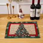Tablecloth Christmas Tree Motif Machine-Washable & Quick-Drying