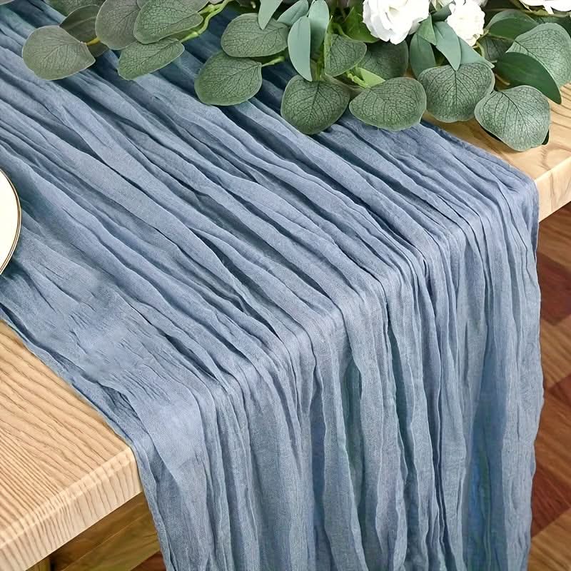 Tablecloth Crinkled Gauze Lightweight Polyester