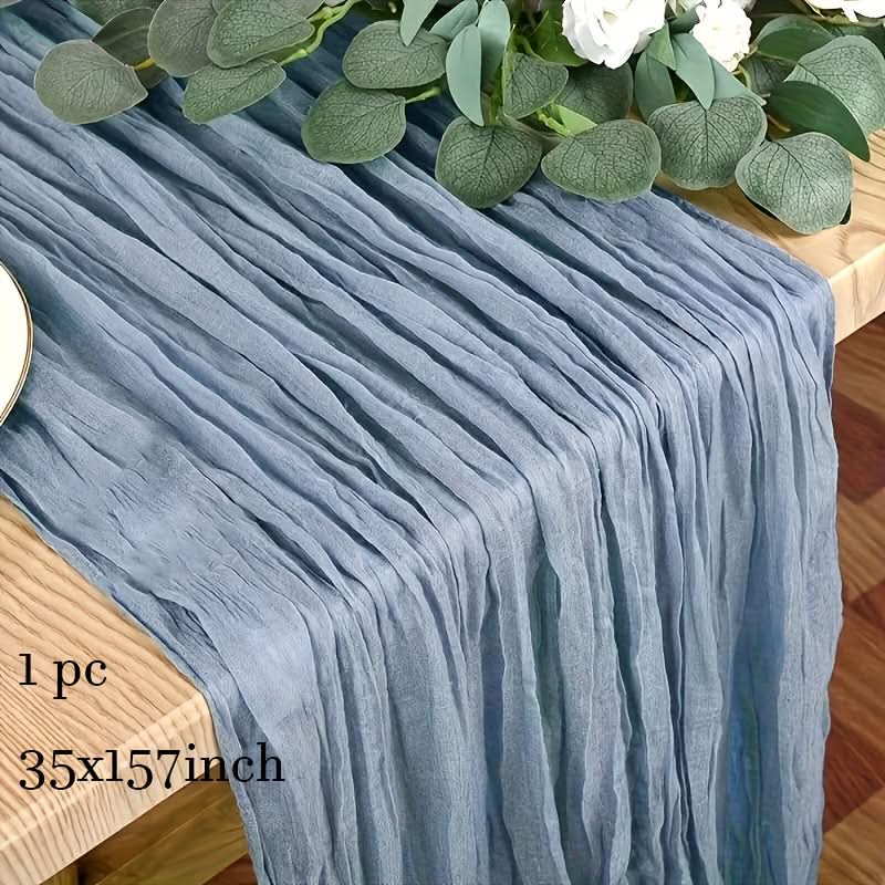 Tablecloth Crinkled Gauze Lightweight Polyester
