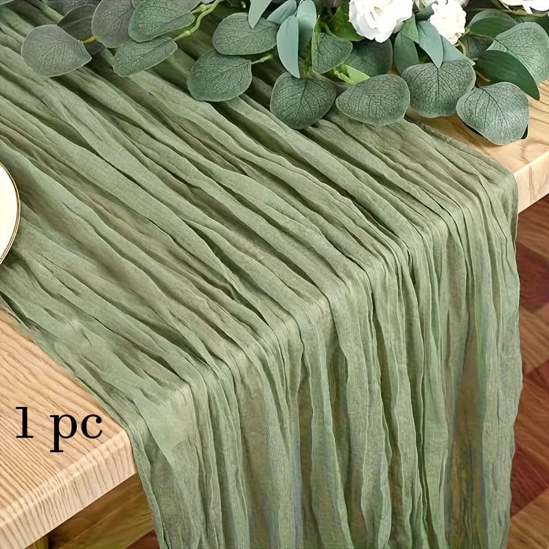 Tablecloth Crinkled Gauze Lightweight Polyester