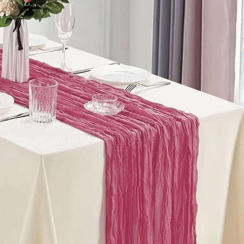 Tablecloth Crinkled Gauze Lightweight Polyester