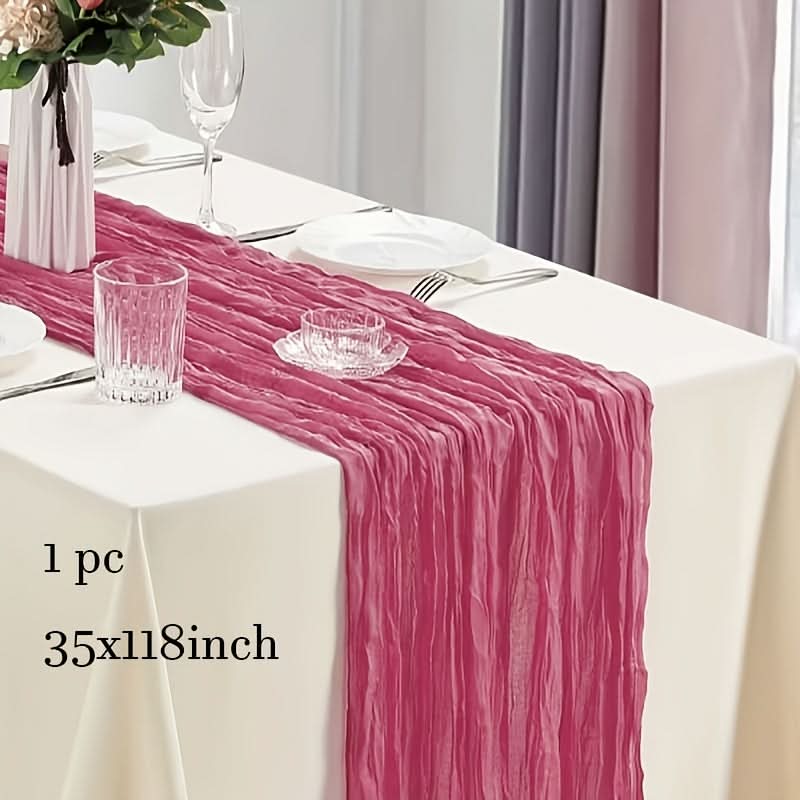 Tablecloth Crinkled Gauze Lightweight Polyester