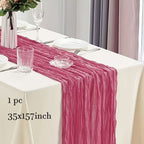Tablecloth Crinkled Gauze Lightweight Polyester