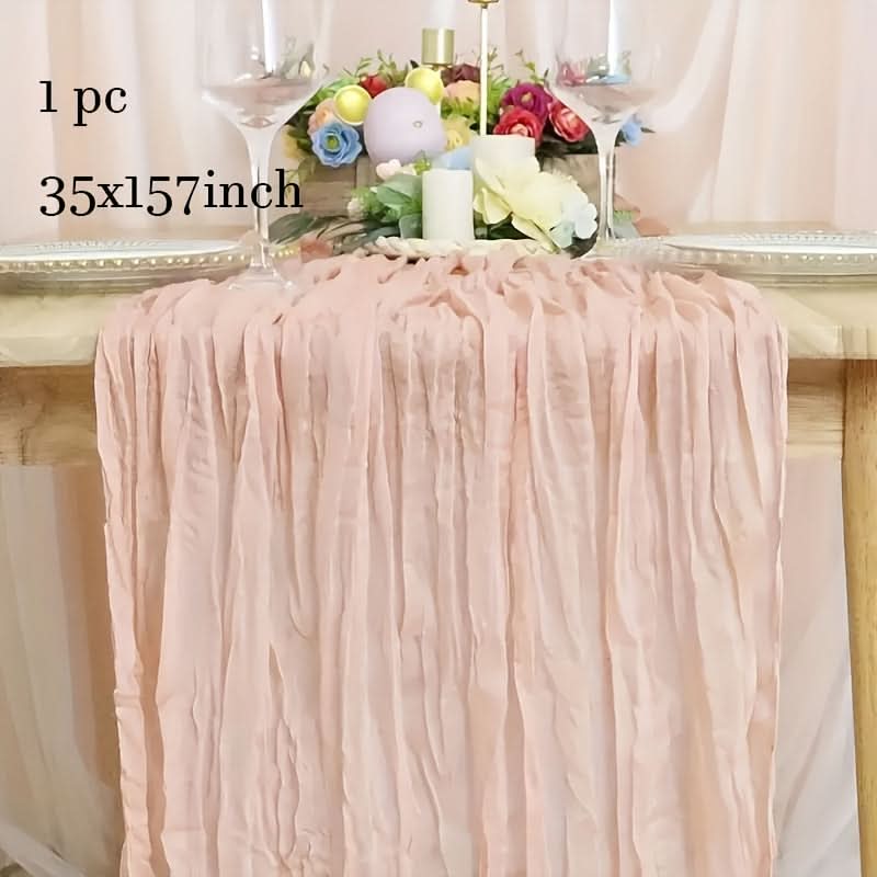 Tablecloth Crinkled Gauze Lightweight Polyester