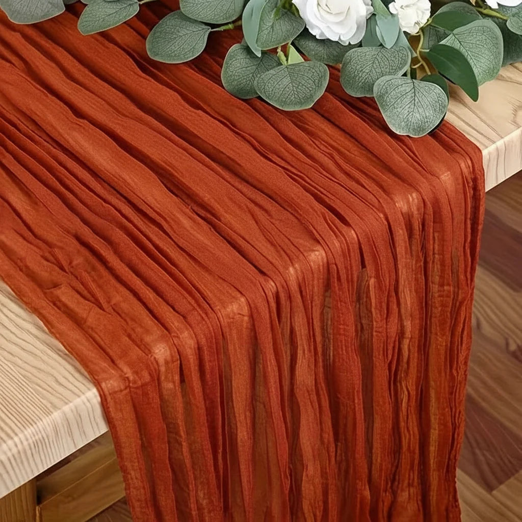 Tablecloth Crinkled Gauze Lightweight Polyester
