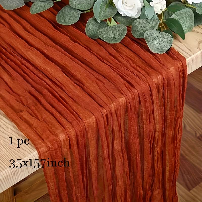 Tablecloth Crinkled Gauze Lightweight Polyester
