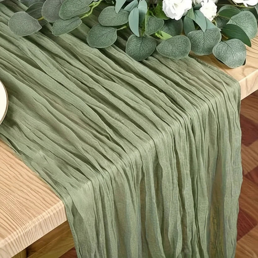 Tablecloth Crinkled Gauze Lightweight Polyester