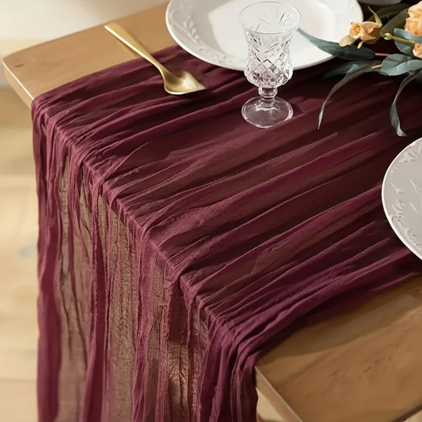 Tablecloth Crinkled Gauze Lightweight Polyester