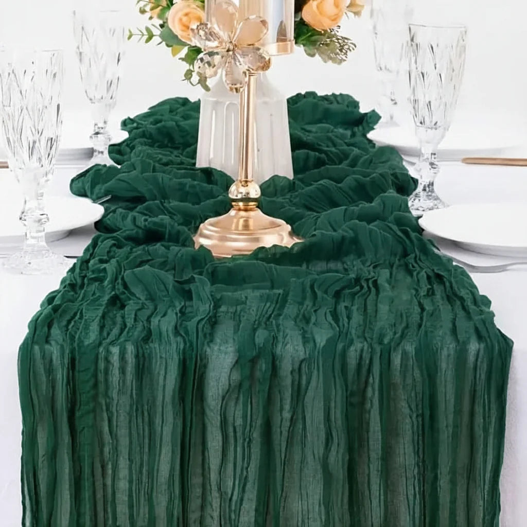 Tablecloth Crinkled Gauze Lightweight Polyester