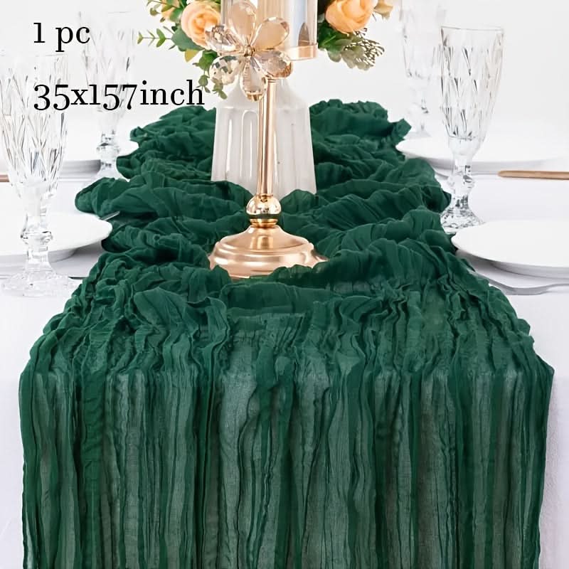 Tablecloth Crinkled Gauze Lightweight Polyester