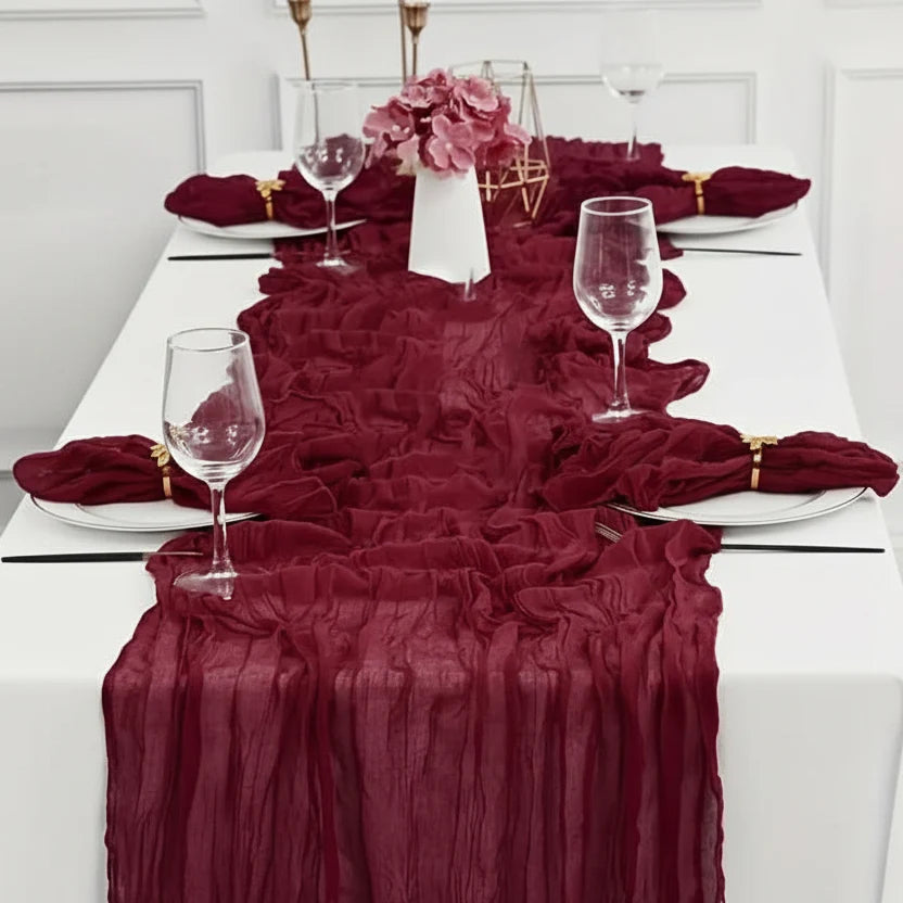 Tablecloth Crinkled Gauze Lightweight Polyester
