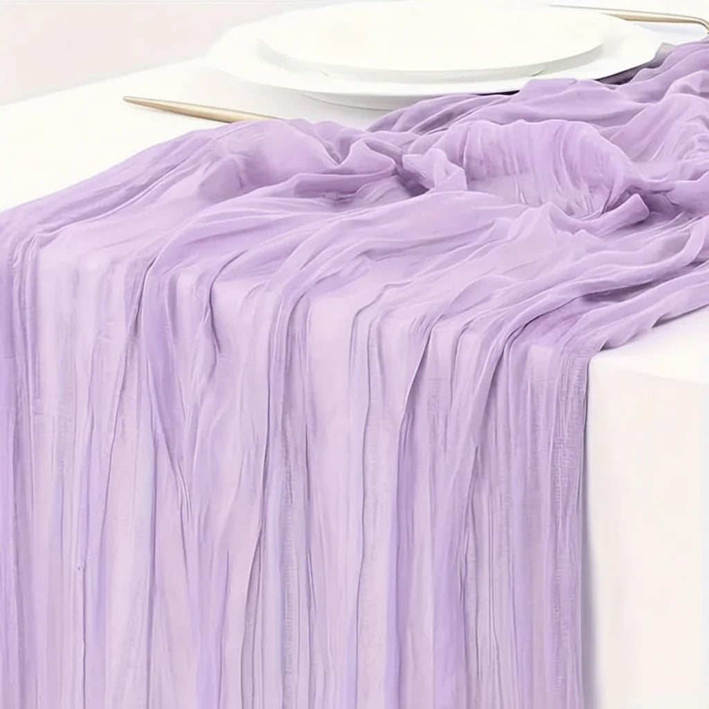 Tablecloth Crinkled Gauze Lightweight Polyester