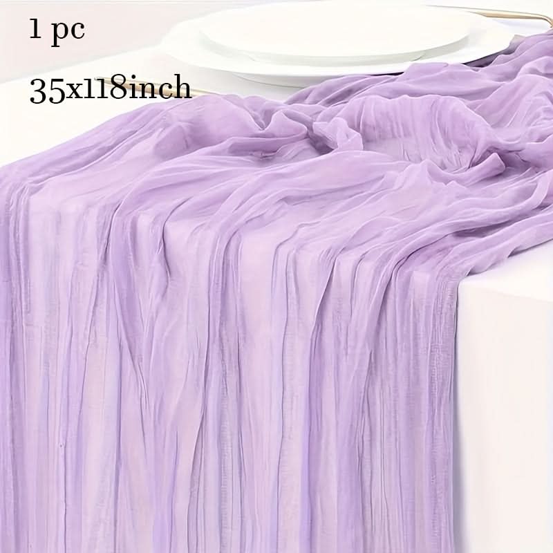 Tablecloth Crinkled Gauze Lightweight Polyester