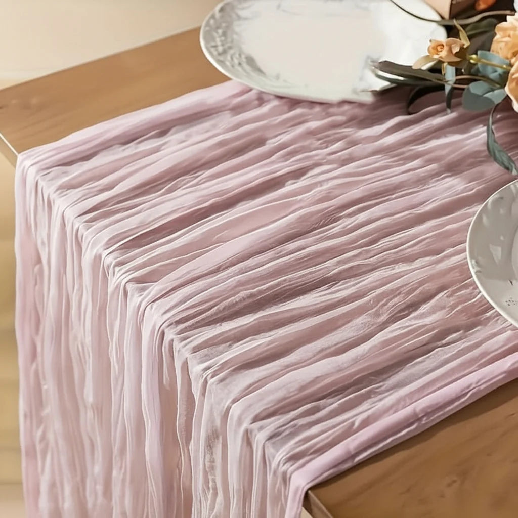 Tablecloth Crinkled Gauze Lightweight Polyester