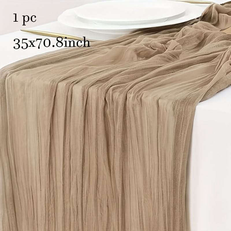 Tablecloth Crinkled Gauze Lightweight Polyester