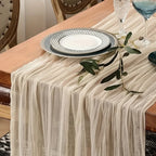 Tablecloth Crinkled Gauze Lightweight Polyester