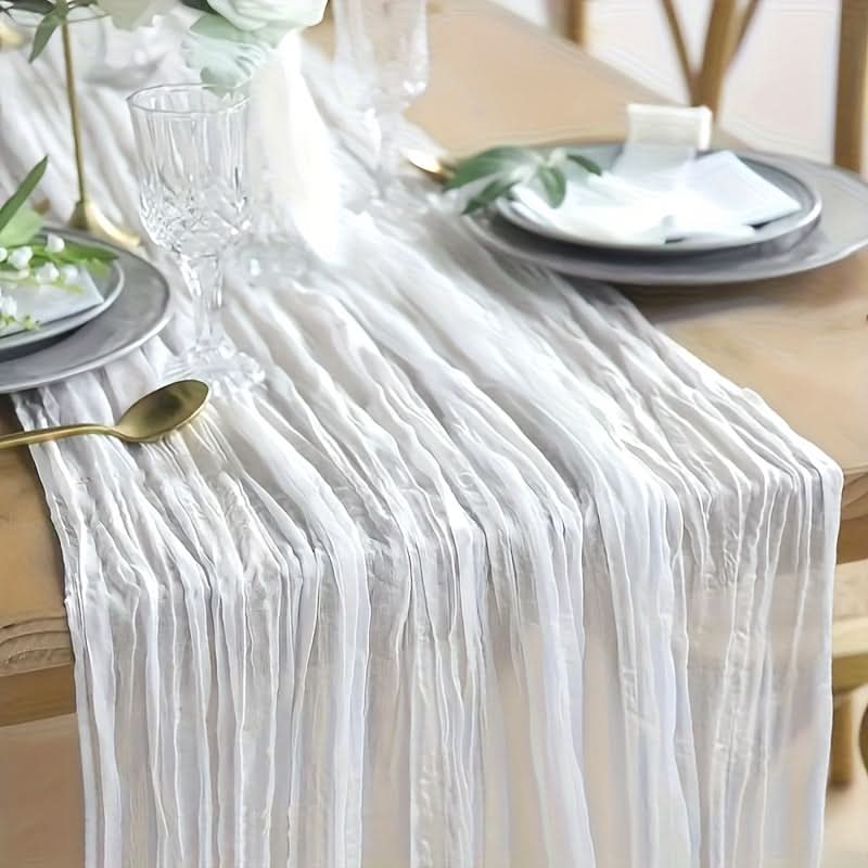 Tablecloth Crinkled Gauze Lightweight Polyester