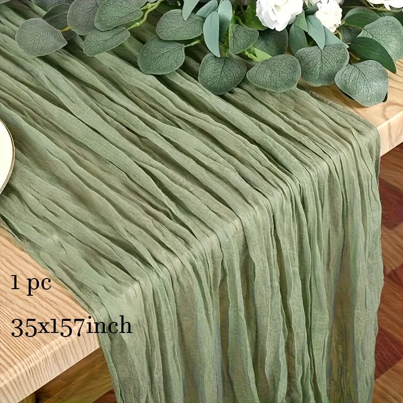Tablecloth Crinkled Gauze Lightweight Polyester